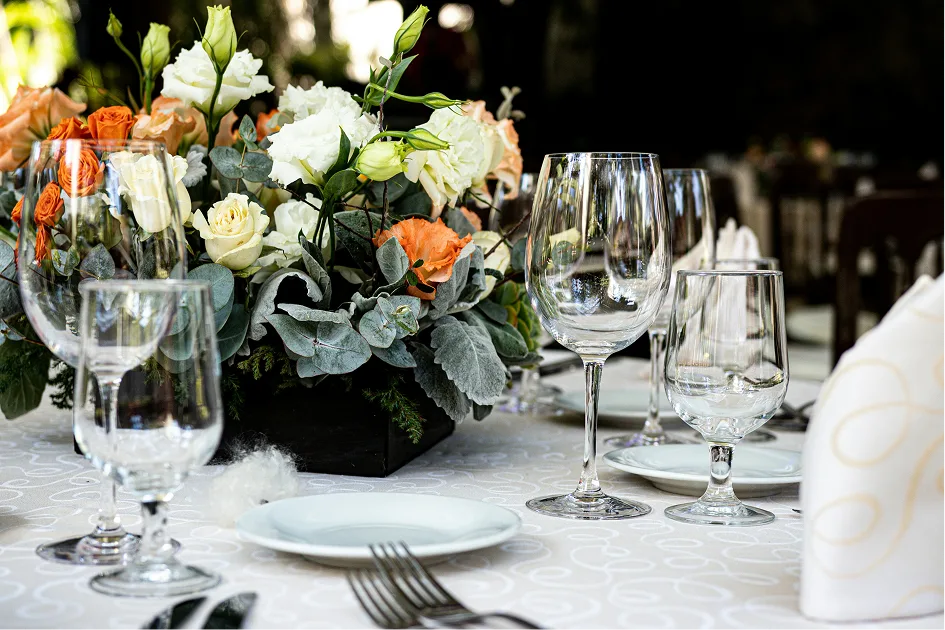 Elegant table setting at event